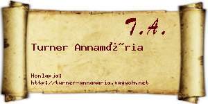 Turner Annamária névjegykártya